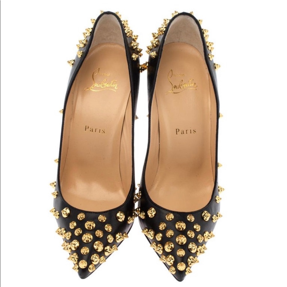 Christian Louboutin Black Aimantaclou Spike Pumps